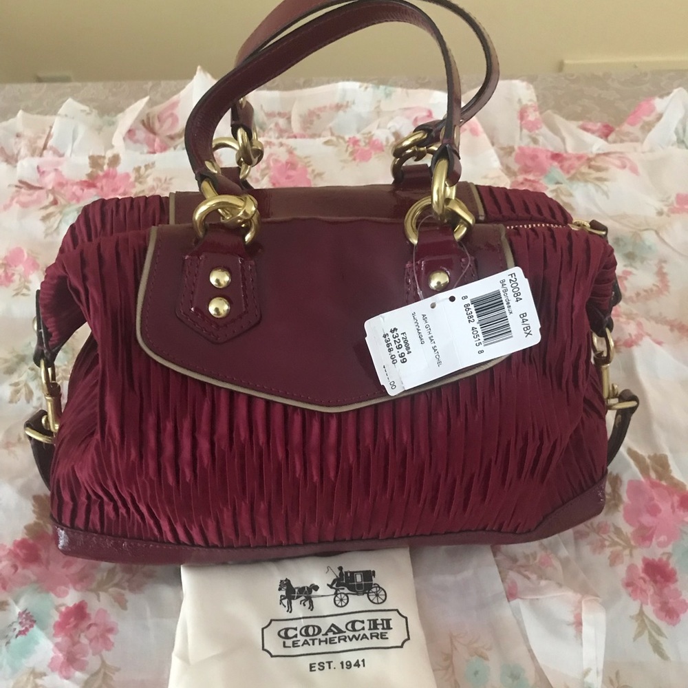 Brand New Coach Ashley Gathered Satchel
